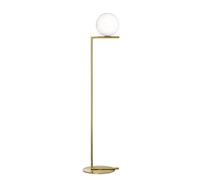 Lampada da Terra LED Moderna Lampada da terra LED ottone di lusso di metallo e piastrelle palla di vetro bianco Lampada da terra Soggiorno Bedside da letto Deco piedi le luci che illuminano Lampada d