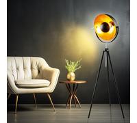 LED Supporto Lampada Soggiorno Oro Nero Coprire Proiettori Altezza Big Luce [EEK: F]