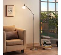 Lampada da terra Lindby Gwendolin, 160 cm, vetro, E14, regolabile LINDBY