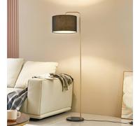 Lampada da terra Lindby Hillary, nero/oro, marmo, 153 cm LINDBY