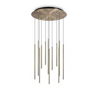 Lampada Da Terra LOOK 19W Luce Calda Ottone Altezza Regolabile Ideal Lux