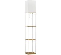 Lampada da terra moderna Homcom con ripiani Presa E27 Max. 40W 26X26X159 cm