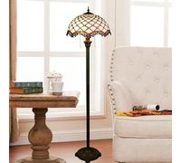 Lampada da terra moderna mediterranea in vetro a mosaico, soggiorno, sala da pra