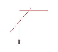 Lampada da Terra Nemo Flamingo 3000K Rosso