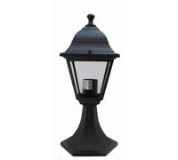 Lampada Da Terra Nera 38Cm Piccola Rustica E27 IP44 Esterno