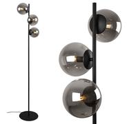 Lampada da terra nero vetro sfere paralumi 3xE14 loft