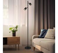 Lampada Da Terra Orientabile 2 Fiamme Nera BigLight [EEK: Non valutato]