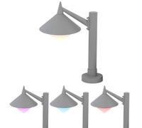 Lampada da terra per esterni Base per balcone da giardino Lampada da terra ALU TELECOMANDO in un set con lampadine LED RGB