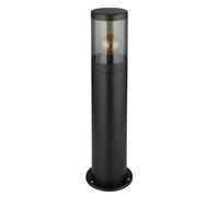 Lampada da terra per esterni con piedistallo luce per esterni in acciaio inossidabile, giardino a prova di spruzzi d'acqua, nero fumé, 1x attacco E27, PxHxL 14x50x10,2cm