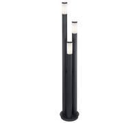 Lampada da terra per esterni in acciaio inox antracite Lampada da terra per giardino a 3 colonne Faretto per terrazza Globo 3159-3A