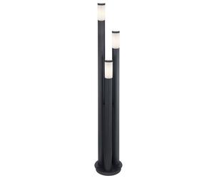Lampada da terra per esterni in acciaio inox antracite Lampada da terra per giardino a 3 colonne Faretto per terrazza Globo 3159-3A