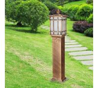 Lampada da Terra per Esterni in Stile Vittoriano Retrò, Tradizionale, da Giardino, Terrazza,Da Decorativa in Vetro, E27, Impermeabile, Ip65, per Cortile, Parco, Villa/54 Centimetri
