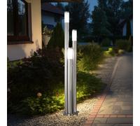 Außenstehlampe Lampione Lampada da Giardino Acciaio Inox 3 Fiamma Patio H 170cm