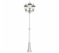 Lampada da terra per esterni Lampada da terra a candelabro bianco dimmerabile Telecomando in un set che include lampadine a LED RGB