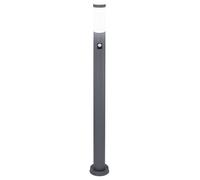 Lampada da terra per esterno ANTRACITE rilevatore di movimento da giardino in acciaio inossidabile con luce a colonna in un set che include lampadine a LED