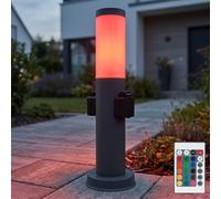 Lampada Da Terra Per Giardino Dimmerabile RGB LED Con Telecomando Antracite [EEK: F]