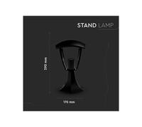 Lampada Da Terra Per Giardino Esterno IP44 Altezza 300mm Attacco E27 Garden Lamp