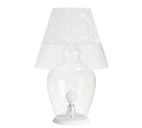 Lampada da terra per interno con paralume in Policarbonato trasparente ANGIPU' Ø 59xh 88 cm peso 7,5 kg Paralume in metacrilato opalino bianco bianco