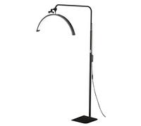 Lampada Da Terra Per L'estensione Delle Ciglia, Luce Di Bellezza Mezzaluna LED Per Ciglia, Lampada Per Massaggi E Relax, Dimmerabile 3200K-5600K Con Altezza Regolabile Con Supporto Per Telefono