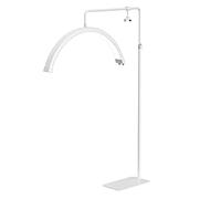 Lampada Da Terra Per L'estensione Delle Ciglia, Luce Di Bellezza Mezzaluna LED Per Ciglia, Lampada Per Massaggi E Relax, Dimmerabile 3200K-5600K Con Altezza Regolabile Con Supporto Per Telefono