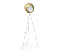 Lampada da Terra Piantana 87x56x155 cm E27 con Treppiede Bianco e Oro