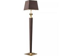 Lampada da terra piantana classica contemporaneo in similpelle marrone MS-038