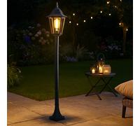 Lampada Da Terra Retro Verde-Nero In Vetro LED Filamento [EEK: E]