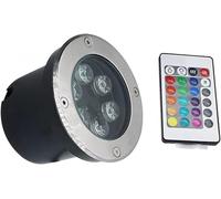 Lampada da Terra RGB Che Cambia Colore - Luci da Terra A LED per Paesaggi - con Faretti Telecomandati, Ip67 Impermeabile Luminosità Regolabile Faretto da Incasso A Pavimen, RGB+Remote, 6W(24V)