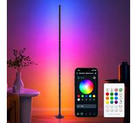 Lampada da Terra RGB per Soggiorno 120 cm,Luce ad Angolo Dimmerabile con app Intelligente e Telecomando,16 Milioni di Colori, Sincronizzazione Musicale,Runzione di Temporizzazione per Camera da Letto