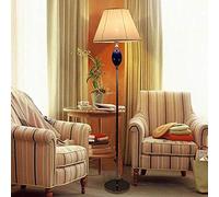 Lampada da terra Soggiorno Lampada da terra-Moderna Lampada da terra moderna da terra Lampada da lettura sul comodino per ufficio alta Va sopra la scrivania Paralume in tessuto Camera di cristallo