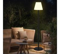 Lampada da terra solare da interno ed esterno IP65 impermeabile, wireless ricaricabile USB con sensore di luce, a LED dimmerabili, per giardino con terrazza.