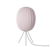 Lampada da Terra Terra Alta/ovale Made By Hand in Maglia Ø65 Rosa Chiaro
