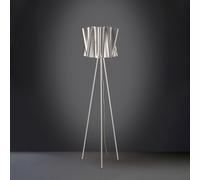 Lampada Da Terra Treppiede 1 Luce Folio In Polilux Silver Made In Italy