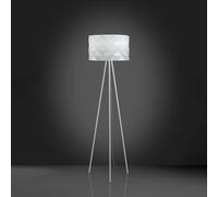 Lampada Da Terra Treppiede 1 Luce Prisma In Polilux Bianco H146 Made In Italy