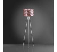 Lampada Da Terra Treppiede 1 Luce Prisma In Polilux Rosa Metallico H146 Made In Italy