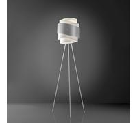 Lampada Da Terra Treppiedi 1 Luce Bea In Polilux Silver D40 Made In Italy