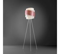 Lampada Da Terra Treppiedi 1 Luce Bea Polilux Rosa Metalllico D40 Made In Italy