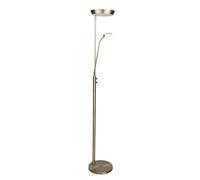 Lampada da Terra Vegas Combi con Dimmer e Luce Verso L'alto, Ottone Anticato
