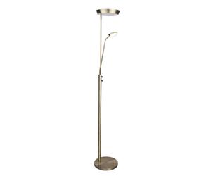Lampada da Terra Vegas Combi con Dimmer e Luce Verso L'alto, Ottone Anticato