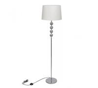Lampada da terra VidaXL con 4 palline ornamentali bianche