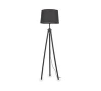 Piantana Industrial-Minimal York Legno Nero 1 Luce E27