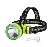 Lampada da Testa LED Impermeabile | Torcia Subacquea | Torcia Subacquea Impermeabile IPX8 Ricaricabile USB Torcia da Testa per Immersioni subacquee Luce Subacquea 350 Distanza di Illuminazione 2