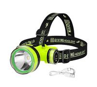 Lampada da Testa LED Impermeabile | Torcia Subacquea | Torcia Subacquea Impermeabile IPX8 Ricaricabile USB Torcia da Testa per Immersioni subacquee Luce Subacquea 350 Distanza di Illuminazione 2