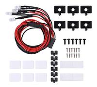 Lampada da tetto a LED con paralume quadrato per auto RC, che migliora la simulazione per SCX10 II 90046 90047 (6ED)