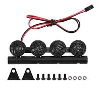 Lampada da tetto universale a LED fai-da-te simulazione cerchio portapacchi lampada accessori per fari adatti per cingoli per auto TRX4/SCX10 1/10 RC(4LED)