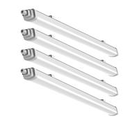 Lampada da vasca, lampada per ambienti umidi, lampada da cantina, plafoniera, luce da garage a LED, lampada da ingresso, IP65, 18W 2160lm 6500K bianco freddo, L 60 cm, set da 4