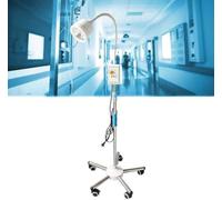 Lampada da visita a LED mobile, lampada da visita con rotazione a 360°, luci regolabili in altezza, lampada da visita a collo d'oca, lampada da visita con supporto da pavimento, ruota universale regol