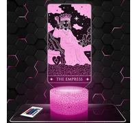 Lampada d'atmosfera LED moderna Imperatrice Arcani Tarocchi, idea regalo deco Carta di Divinazione Cartomanzia Oracle. Lampada deco per ufficio salotto Arcano Imperatrice Tarot, Idea regalo per Natale