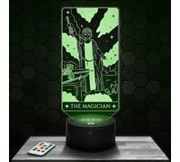 Lampada d'atmosfera LED moderna Magici Arcani Tarocchi, idea regalo deco Carta di Divinazione Cartomanzia Oracle. Lampada deco per ufficio salotto Mago Arcano Tarot, luce soffusa. Idea regalo natale