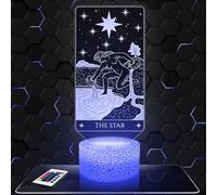 Lampada d'atmosfera LED moderna Stelle Arcani Tarocchi, idea regalo deco Carta di Divinazione Cartomanzia Oracle. Lampada deco per ufficio salotto L'Etoile Arcane Tarot, Idea regalo per Natale
